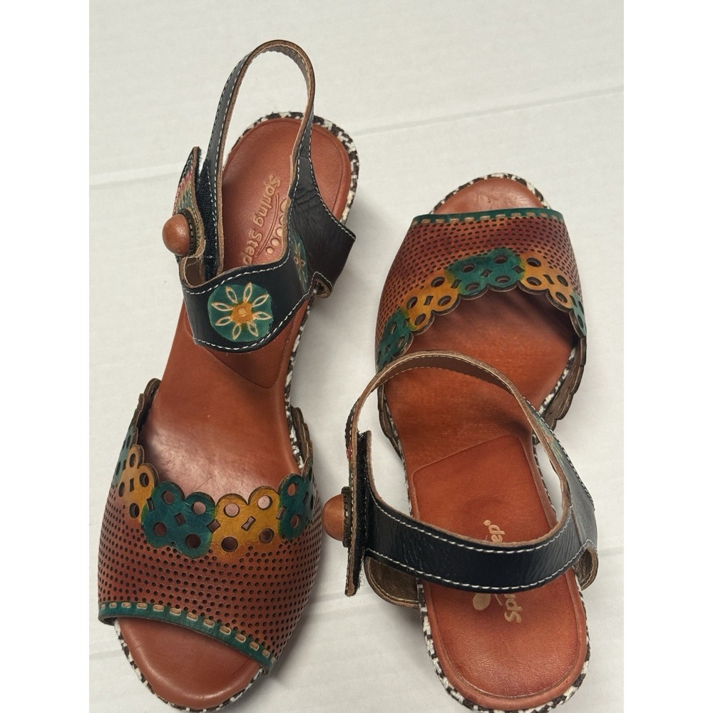 L'Artiste By Spring Step Jive Boho Festival Sandals Shoes Womens EU 39 US 8.5
